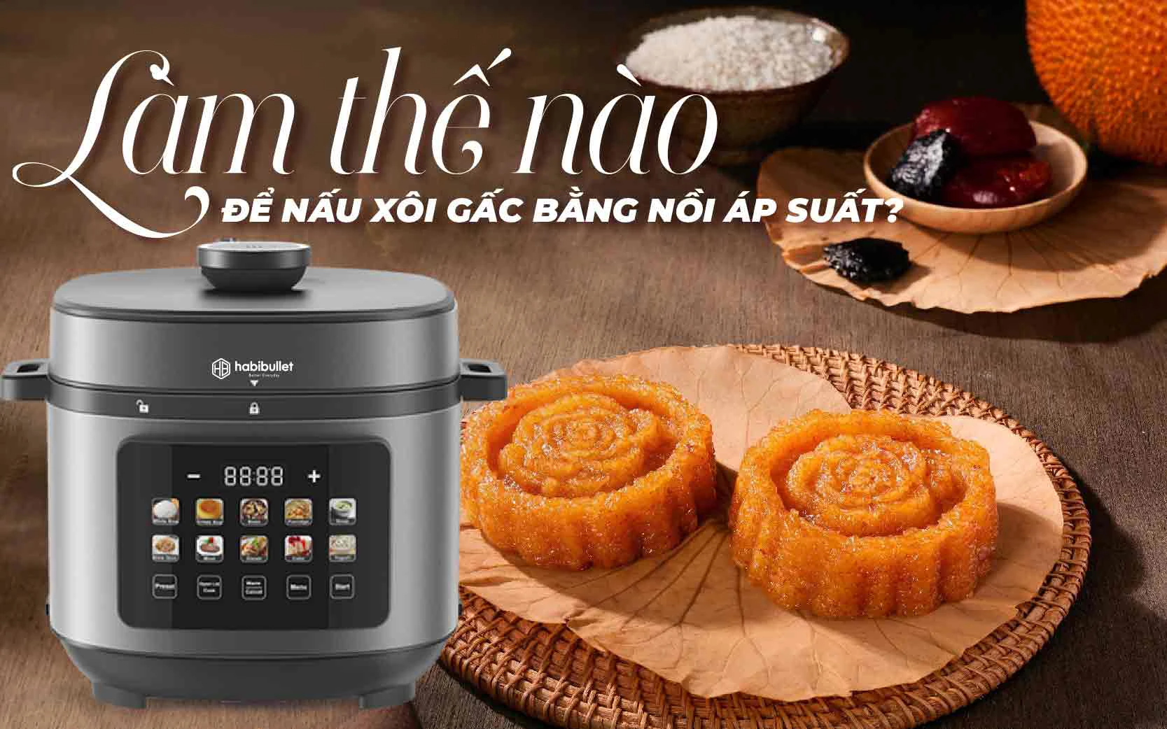 Làm thế nào để nấu xôi gấc bằng nồi áp suất? 1